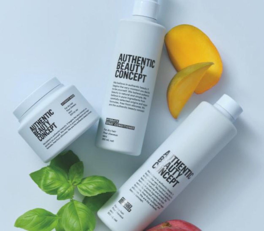 Productos Hydrate de Authentic Beauty Concept con mango y albahaca, para cabello reseco — Mara Pérez Studio